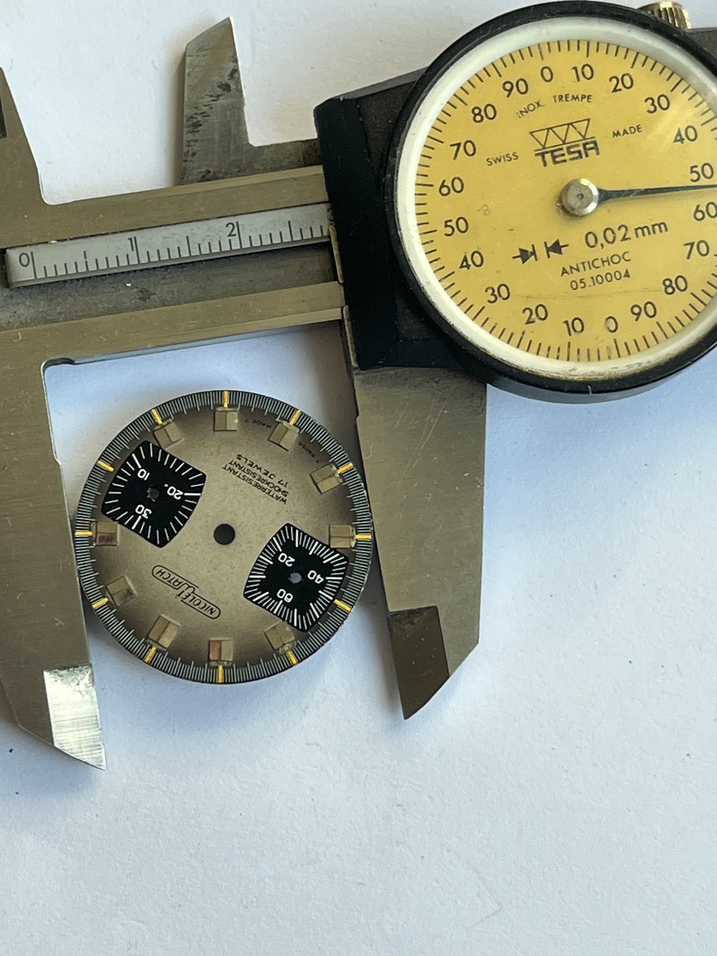 Nicolet Watch Chronograph Dial Valjoux 7733