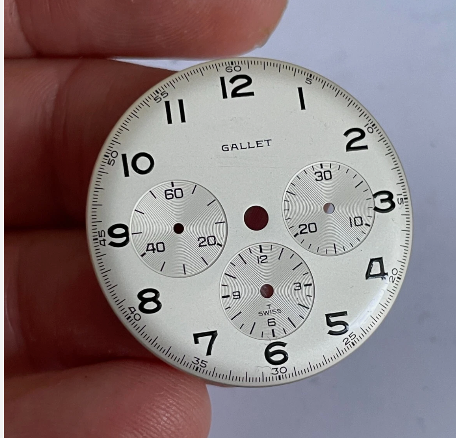NOS Gallet EP40 Snow White Dial