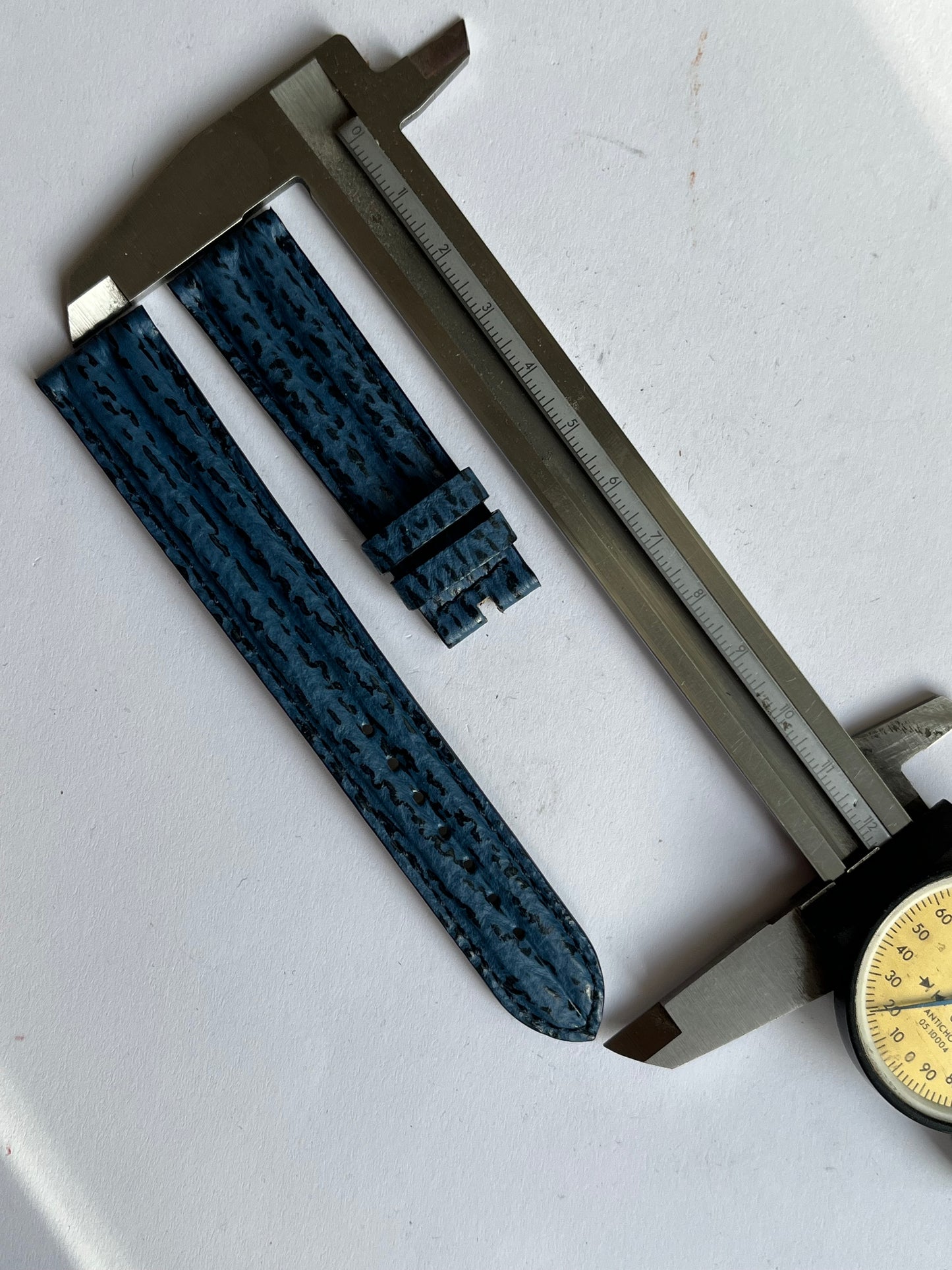 Omega Watch Strap 18mm Blue Shark Skin