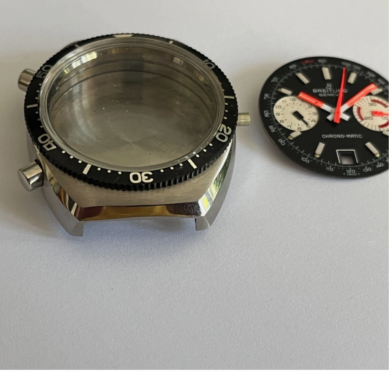 NOS Breitling Chronomatic 2112 Case, Dial & Hands