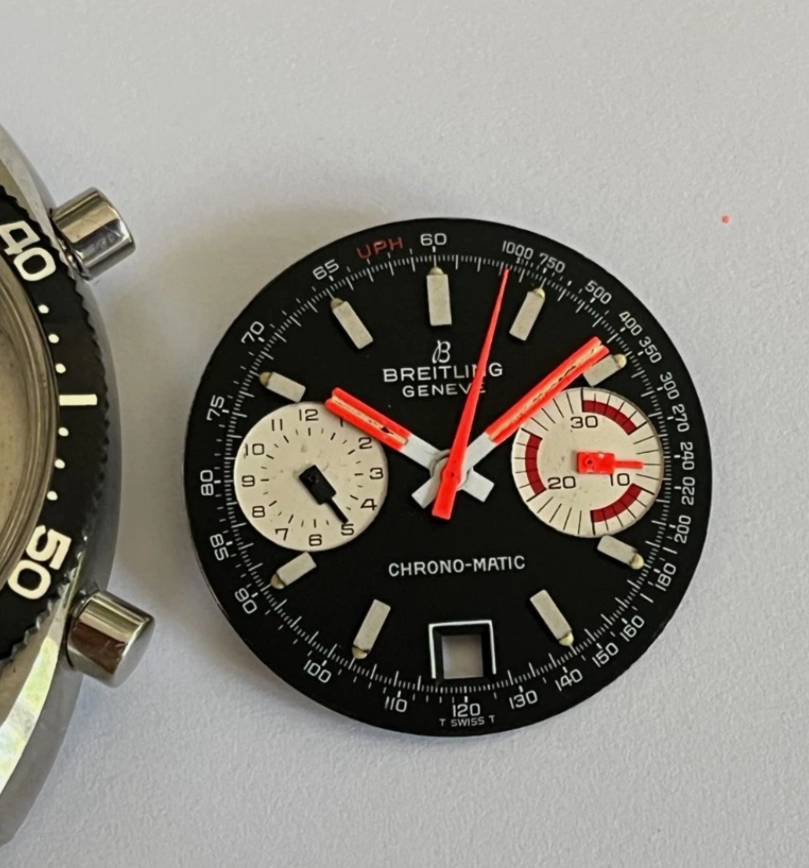 NOS Breitling Chronomatic 2112 Case, Dial & Hands