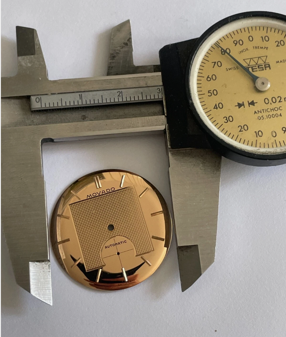 NOS Movado ref 8463 Rosegold Dial