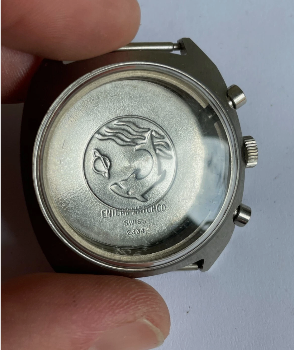 NOS Enicar Ocean Pearl 2334 Chronograph Case