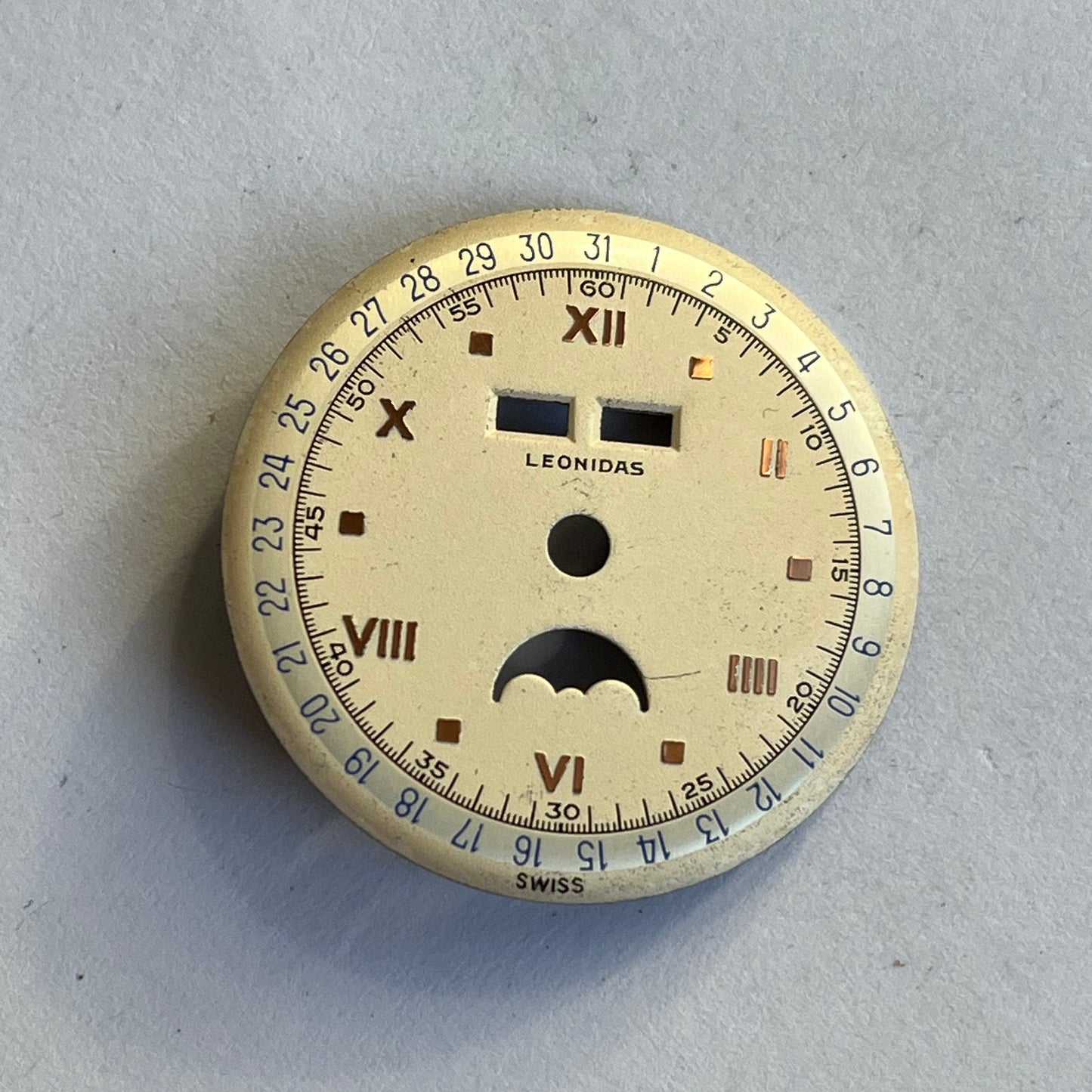 Leonidas Triple Calendar Moonphase Dial