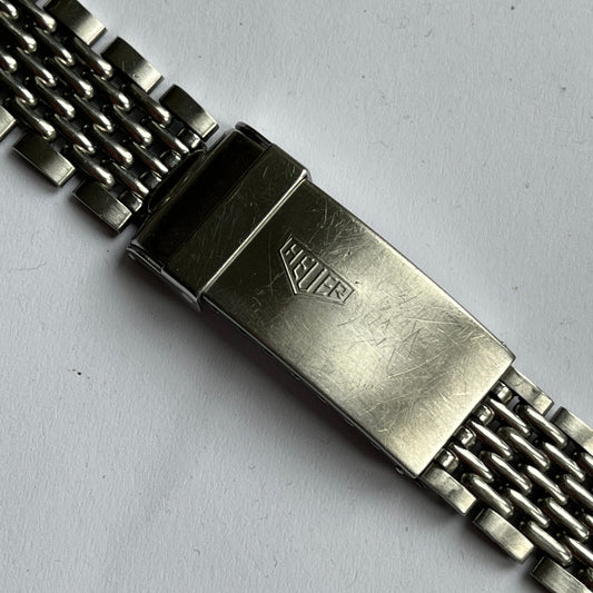 Heuer GF (Gay Freres) BoR Steel Bracelet with HLC Endlinks