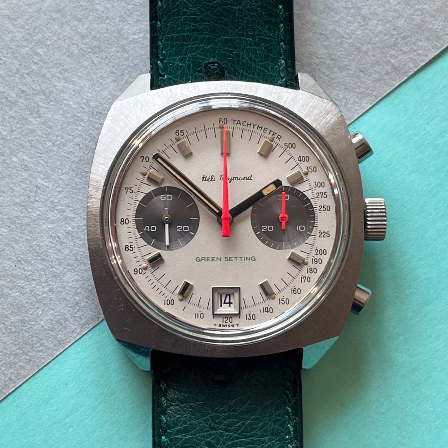 Heli Reymond Green Setting Chronograph