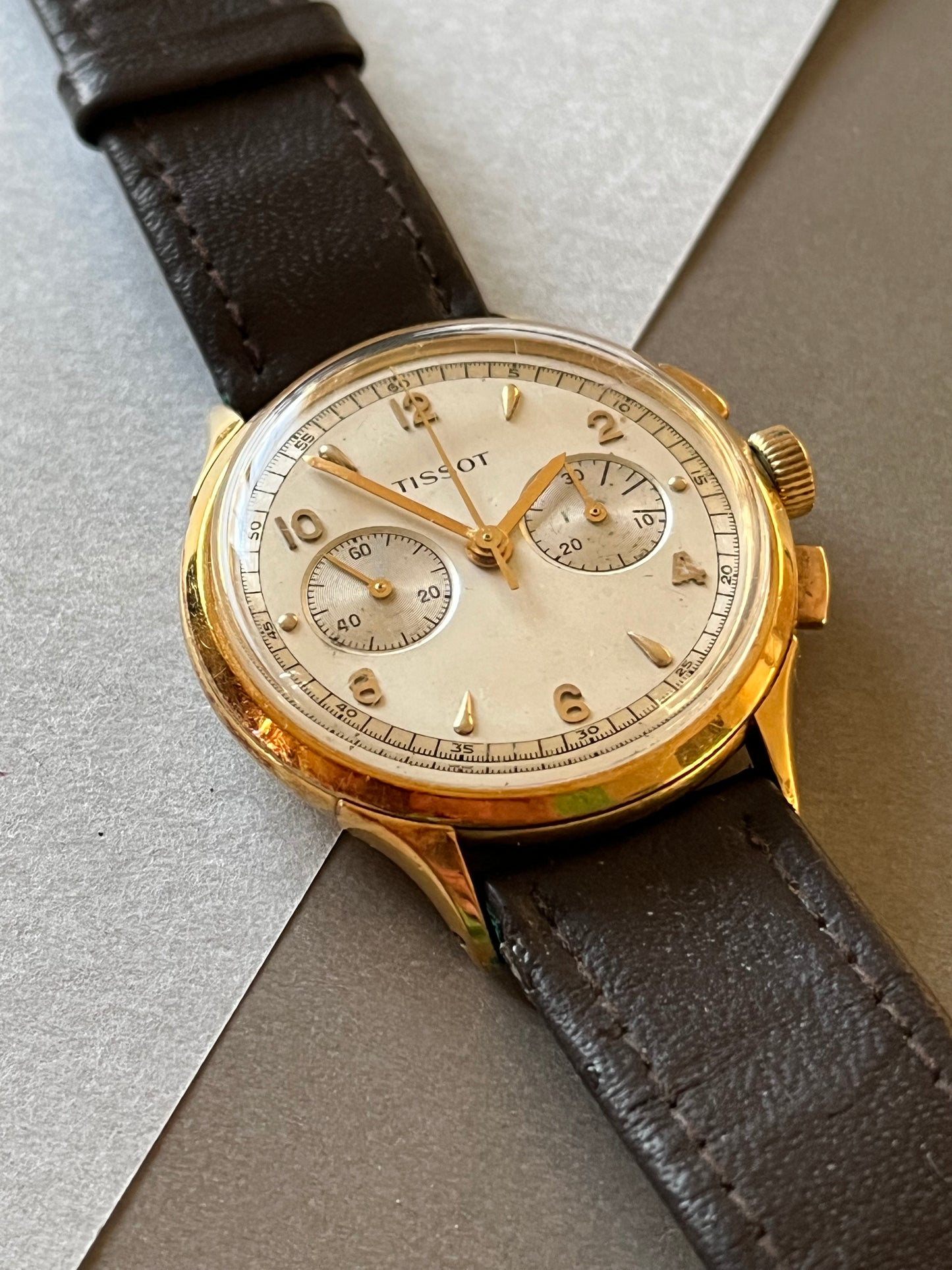 Tissot Chronograph 18k Gold Lemania CH27