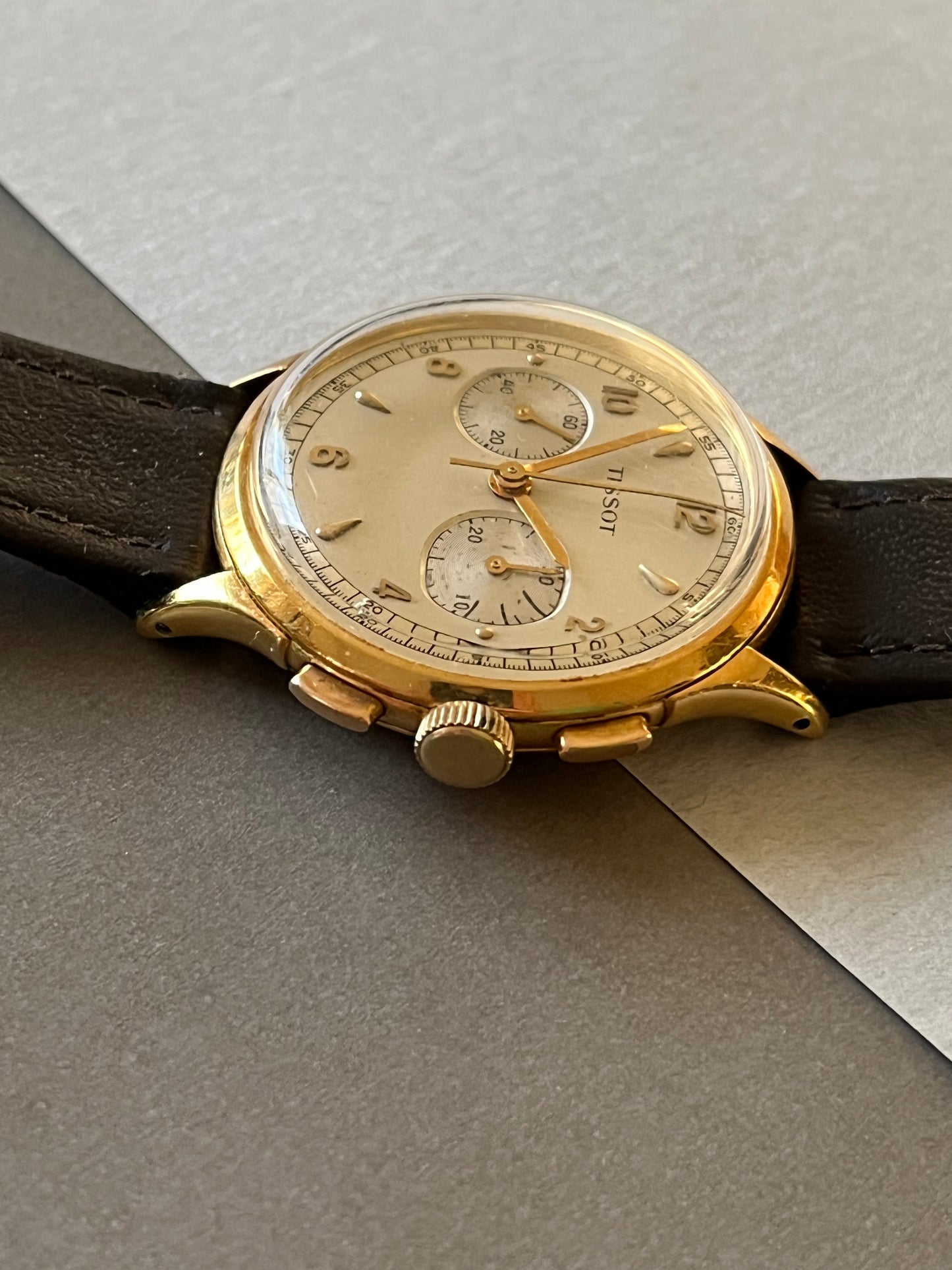 Tissot Chronograph 18k Gold Lemania CH27
