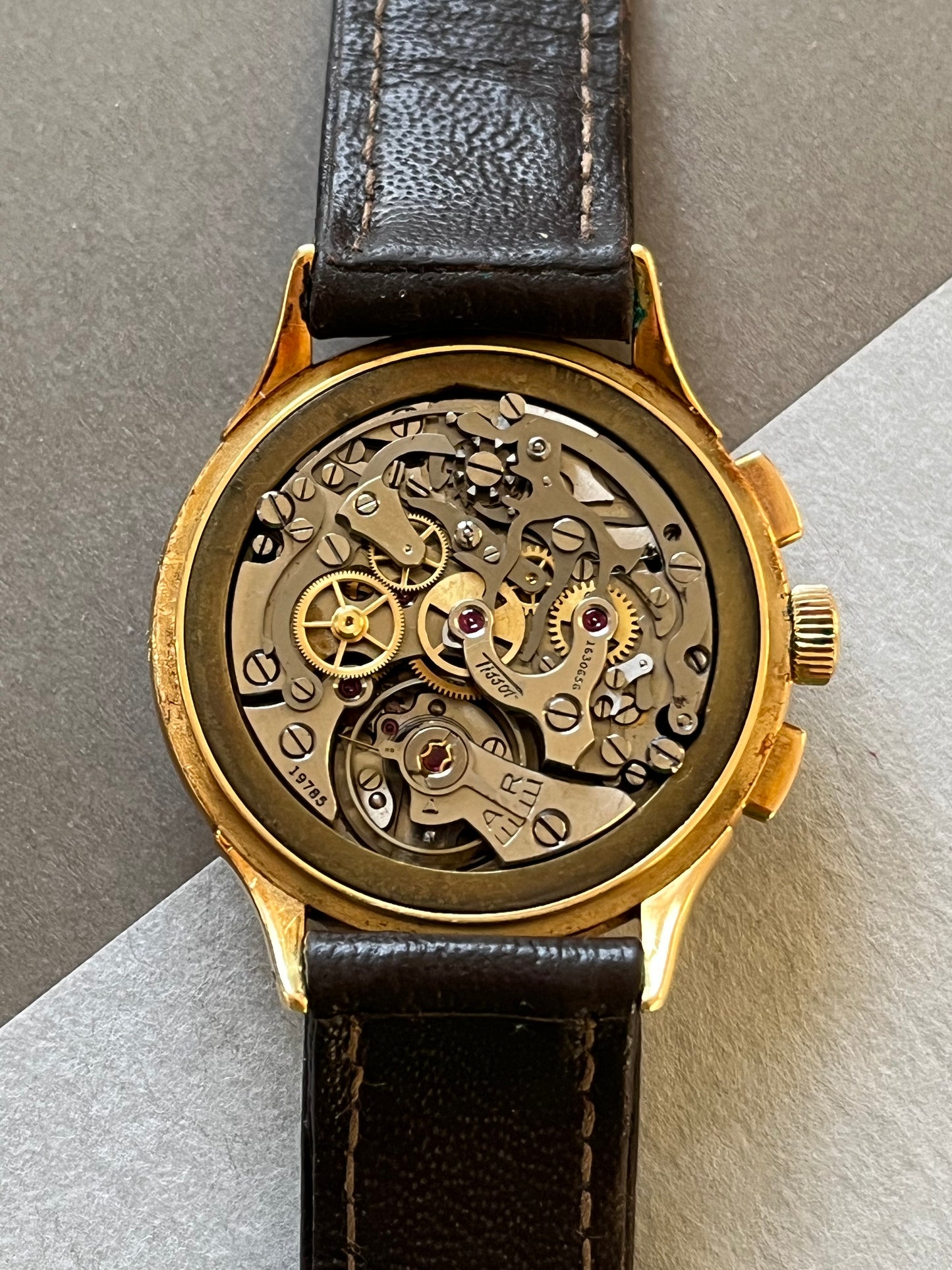 Tissot Chronograph 18k Gold Lemania CH27