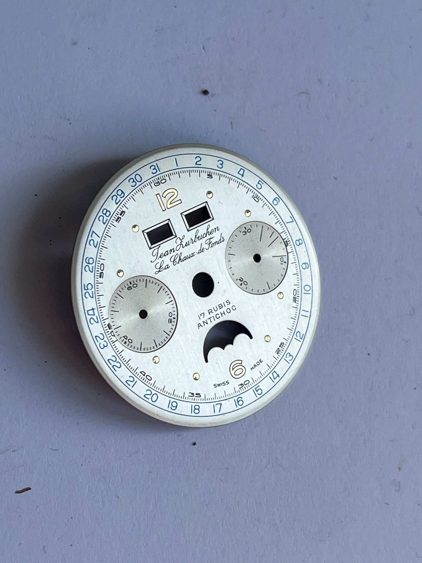 Jean Zurbuchen Venus 200 Chronograph Dial NOS