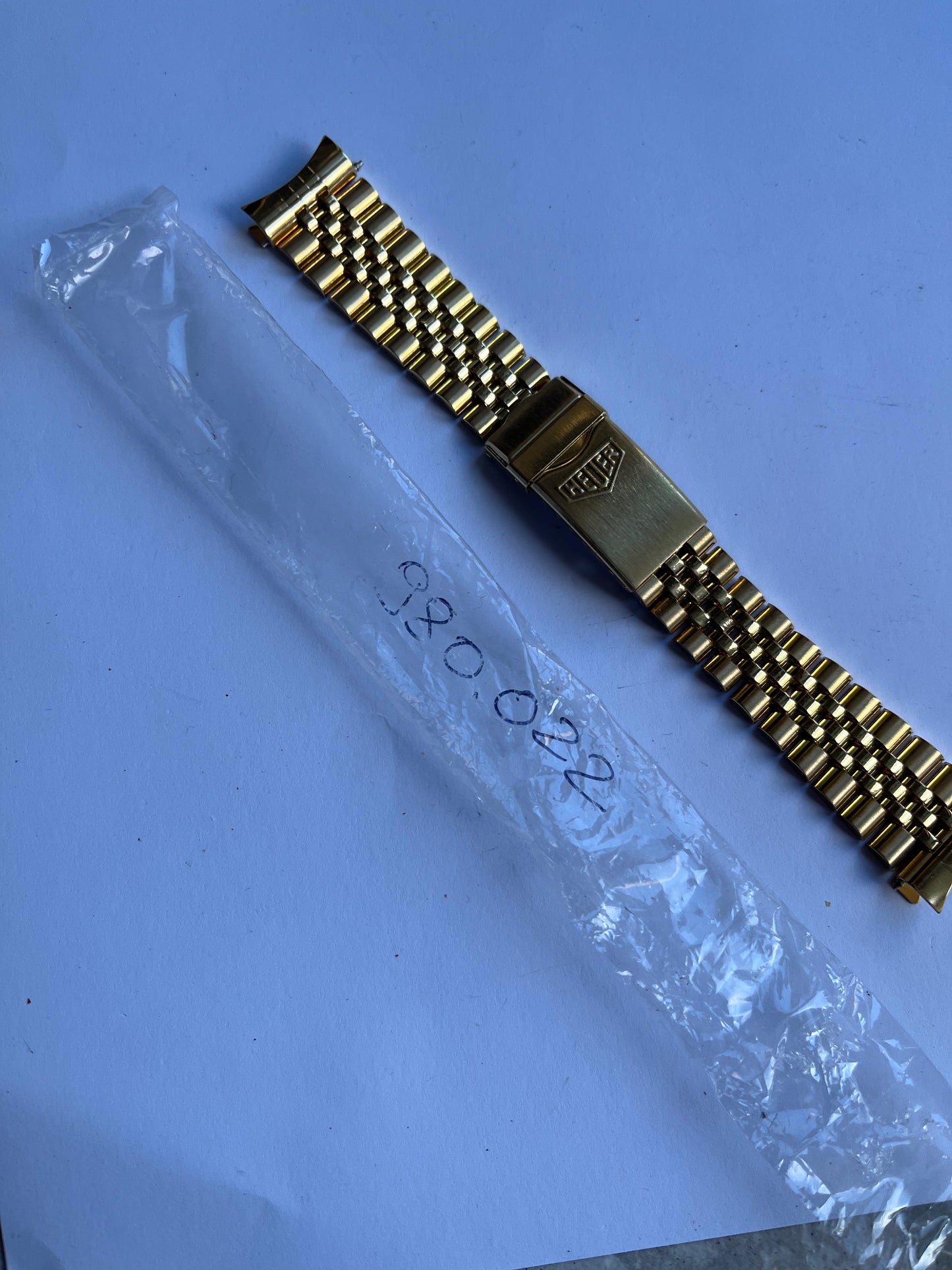 Heuer ref 980.022 Jubilee Bracelet Goldplated 20mm