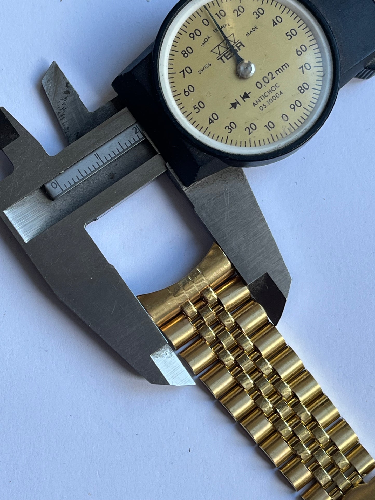 Heuer ref 980.022 Jubilee Bracelet Goldplated 20mm