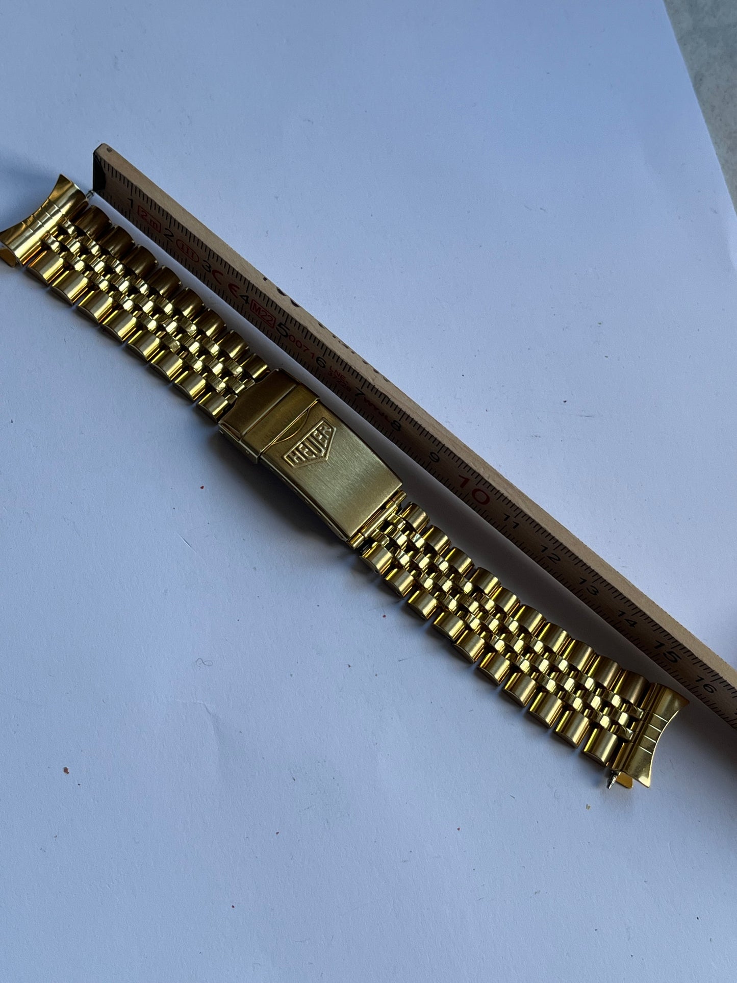 Heuer ref 980.022 Jubilee Bracelet Goldplated 20mm