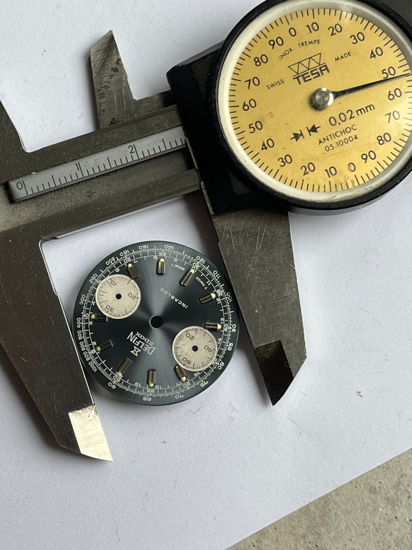 Edox Delfin Valjoux 7733 Dial