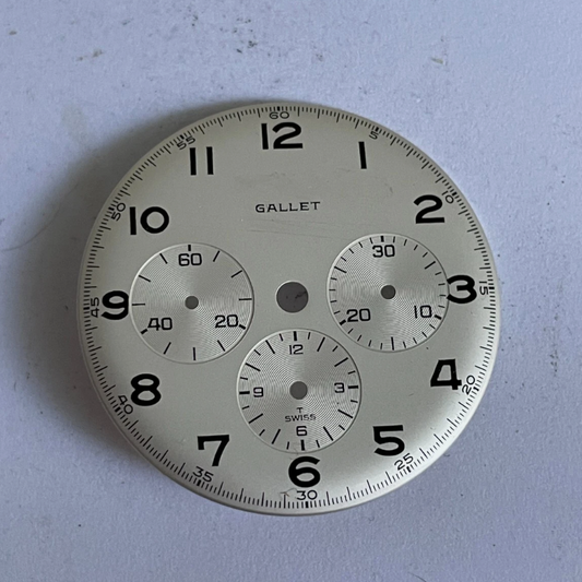 NOS Gallet EP40 Snow White Dial