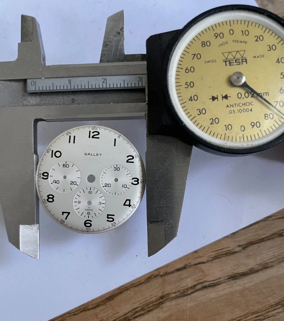 NOS Gallet EP40 Snow White Dial