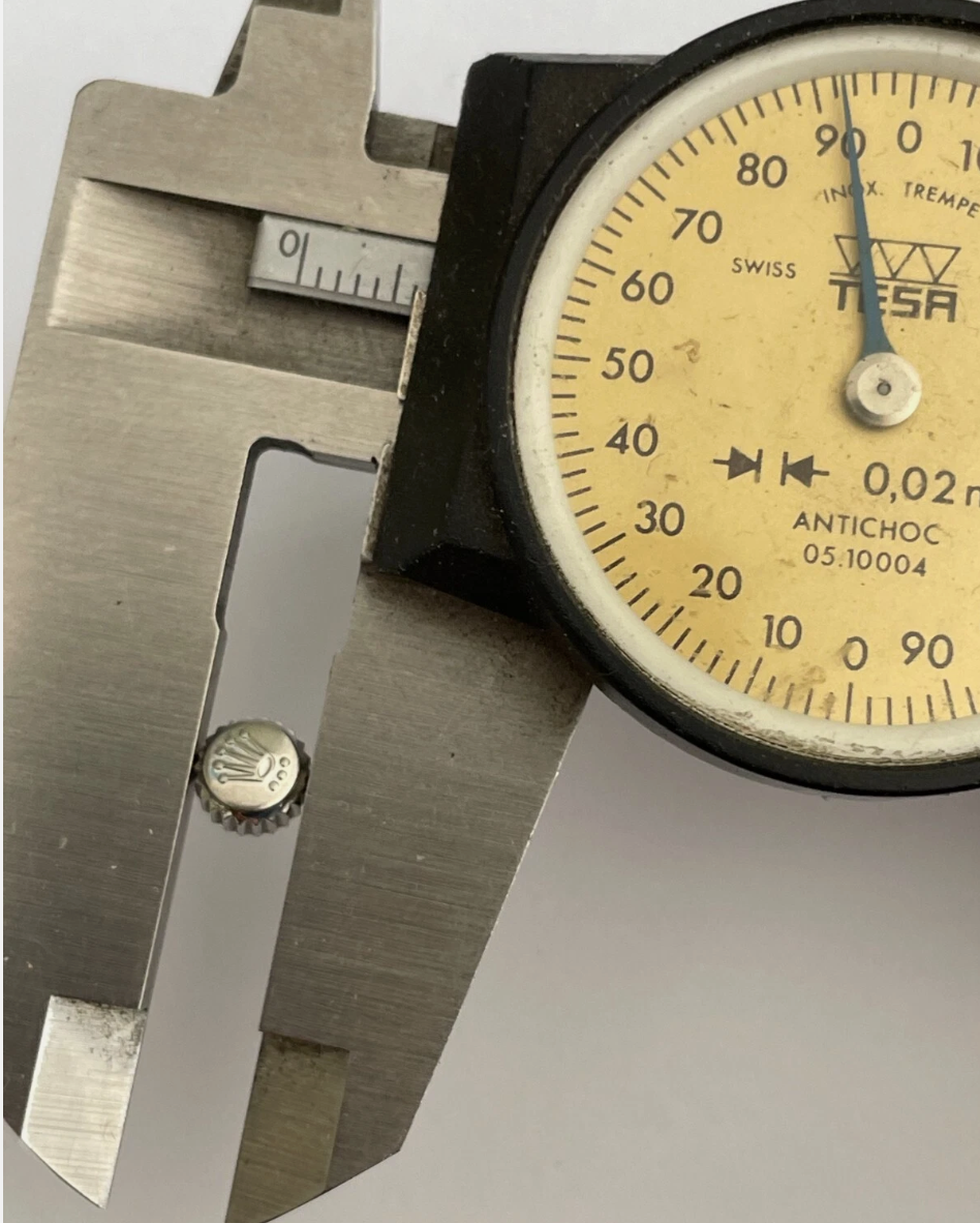 NOS Rolex Triplock Crown ø 6mm