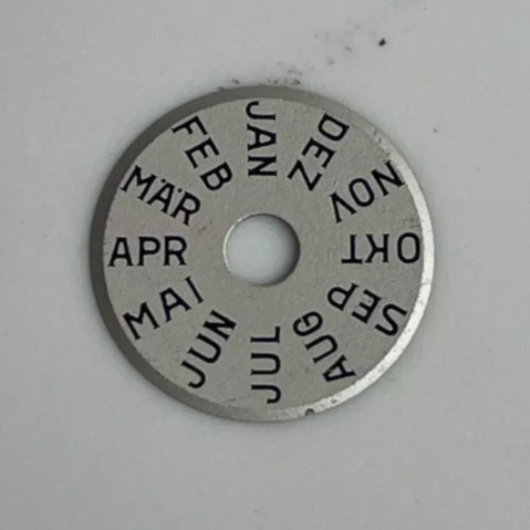 NOS Valjoux 72c / 88 Month Disc Deutsch/German