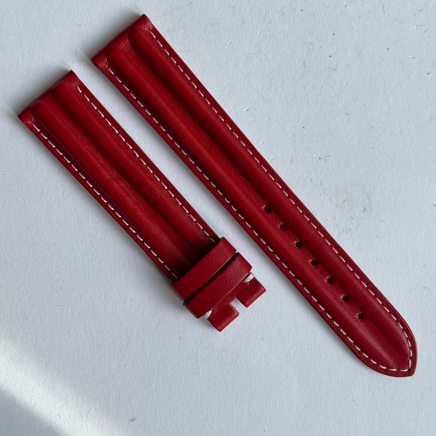 Omega Watch Strap 18mm Red Calf Skin